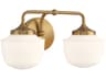Minka Lavery Cornwell 2-Light Antique Noble Brass Vanity Light
