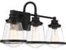 Minka Lavery Mannsdale 3-Light Coal Black Vanity Light