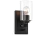 Minka Lavery Binsly 1-Light Coal Black Wall Sconce