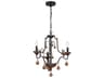 Minka Lavery Colonial Charm 3-Light Old World Bronze Walnut Brown Candelabra Chandelier