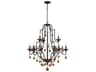 Minka Lavery Colonial Charm 9-Light Old World Bronze Walnut Brown Candelabra Chandelier