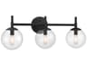 Minka Lavery Auresa 3-Light Coal Black Glass Vanity Light