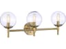 Minka Lavery Auresa 3-Light Soft Brass Glass Vanity Light