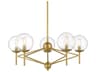 Minka Lavery Auresa 5-Light Soft Brass Glass Globe Chandelier