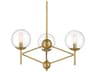 Minka Lavery Auresa 3-Light Soft Brass Glass Globe Chandelier