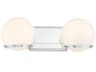 Minka Lavery Hollywood Nights 2-Light Chrome Glass LED Vanity Light