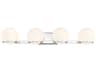 Minka Lavery Hollywood Nights 4-Light Chrome Glass LED Vanity Light