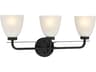Minka Lavery Kaitlen 3-Light Coal Black Glass Vanity Light