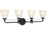 Minka Lavery Kaitlen 4-Light Coal Black Glass Vanity Light