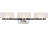 Minka Lavery Drury 3-Light Coal Polished Nickel Glass LED Vanity Light