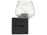 Minka Lavery Camrin 1-Light Coal Black Glass Wall Sconce