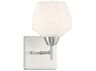 Minka Lavery Camrin 1-Light Brushed Nickel Glass Wall Sconce