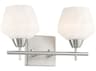 Minka Lavery Camrin 2-Light Brushed Nickel Glass Vanity Light