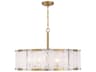Minka Lavery Veil 6-Light Legacy Brass Drum Pendant