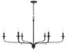 Minka Lavery Velena 6-Light Dark Matte Black Candelabra Chandelier