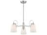Minka Lavery Beckonridge 3-Light Brushed Nickel Glass Bell Chandelier