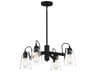 Minka Lavery Beckonridge 4-Light Coal Black Glass Bell Chandelier