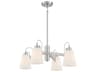 Minka Lavery Beckonridge 4-Light Brushed Nickel Glass Bell Chandelier