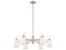 Minka Lavery Beckonridge 6-Light Brushed Nickel Glass Bell Chandelier