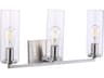 Minka Lavery Acacia 3-Light Brushed Nickel Glass Vanity Light