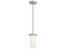 Minka Lavery Haisley 1-Light Brushed Nickel Glass Cylinder Mini Pendant