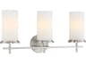 Minka Lavery Haisley 3-Light Brushed Nickel Glass Vanity Light