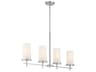 Minka Lavery Haisley 4-Light Brushed Nickel Glass Cylinder Island Pendant