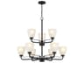 Minka Lavery Kaitlen 9-Light Coal Black Glass Bell Chandelier