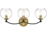 Minka Lavery Kearney Park 3-Light Coal Soft Brass Vanity Light