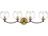 Minka Lavery Kearney Park 4-Light Coal Soft Brass Vanity Light
