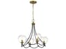 Minka Lavery Kearney Park 4-Light Coal Soft Brass Globe Chandelier