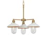 Minka Lavery Downtown Edison 3-Light White Soft Brass Glass Chandelier