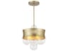 Minka Lavery Verdi Square 3-Light Soft Gold Glass Pendant