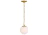 Minka Lavery Marbelle 1-Light Legacy Brass Globe Mini Pendant