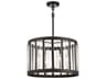 Minka Lavery Majestic Splendor 6-Light Sand Coal Polished Nickel Black Chandelier