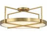 Minka Lavery Boada 1-Light Soft Brass Round Semi Flush Mount