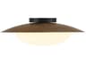 Minka Lavery Zinola 1-Light Sand Coal Halcyon Gold Round Flush Mount
