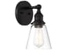 Minka Lavery Barwell 1-Light Coal Black Wall Sconce