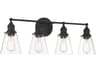 Minka Lavery Barwell 4-Light Coal Black Vanity Light
