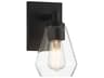 Minka Lavery Clarity 1-Light Coal Black Wall Sconce