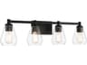 Minka Lavery Clarity 4-Light Coal Black Vanity Light