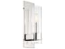 Minka Lavery Vernon Place 1-Light Chrome Glass Wall Sconce