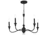 Minka Lavery Halifax County 5-Light Textured Black Candelabra Chandelier