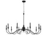 Minka Lavery Halifax County 10-Light Textured Black Candelabra Chandelier