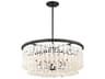 Minka Lavery Shimmering Elegance 5-Light Sand Coal Black Drum Chandelier