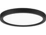 Minka Lavery 1-Light Coal Black Glass LED Round Flush Mount