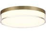 Minka Lavery Vantage 1-Light Ashen Brass Round Flush Mount