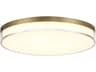 Minka Lavery Vantage 1-Light Ashen Brass Round Flush Mount
