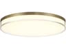 Minka Lavery Vantage 1-Light Ashen Brass Round Flush Mount