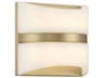 Minka Lavery Velaux 1-Light Soft Brass Glass LED Wall Sconce